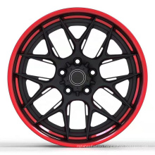 2 piece forged wheels 19 20 21 22 inch concave wheels brushed red black forged rims